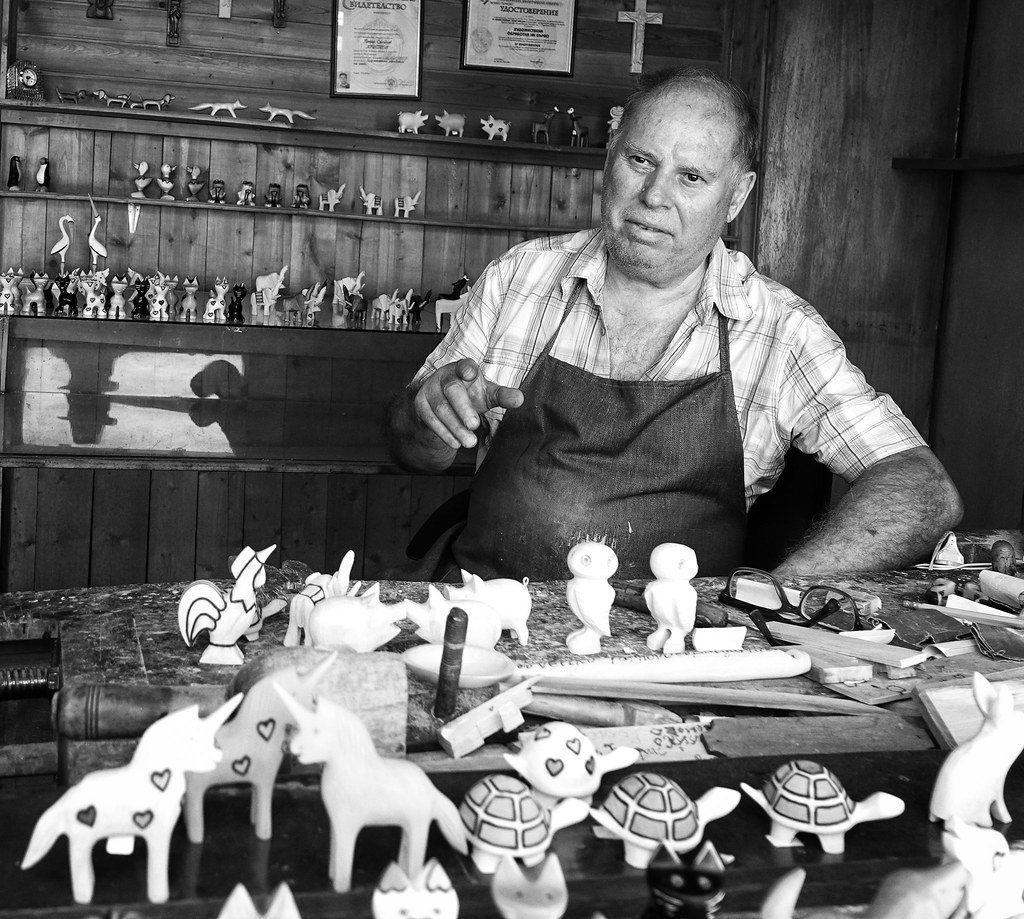 The village toy maker. This craftsman\s shop bench was ope… Flickr