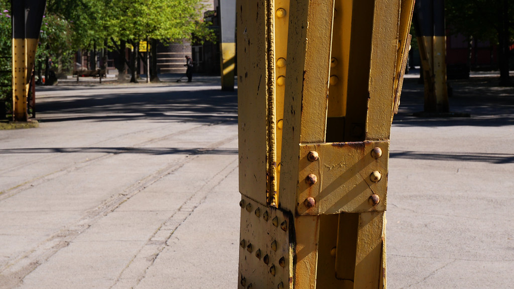 The yellow steel beam In the Duisburg Nord landscape park,… Flickr