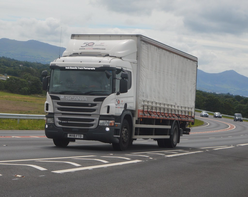 Salford Van Hire MV18 FTO Driving Along Caernarfon Bypass Flickr