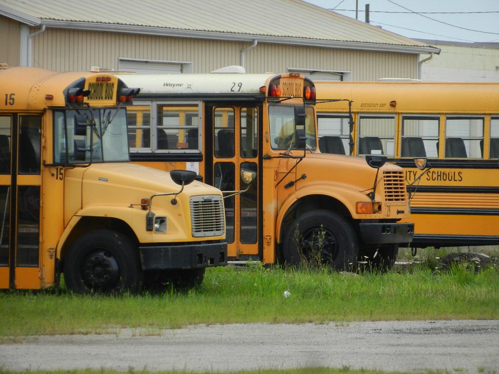 Marion City Schools 29 (3) Bus lot Marion, OH. Bus is re… Flickr
