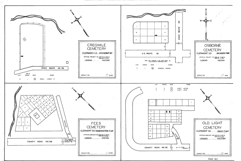 WPA CEMETERY PLAT MAPS CLERMONT COUNTY JACKSON TWP C… Flickr