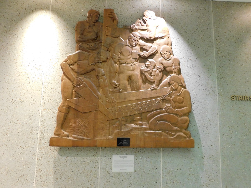 Aberdeen South Dakota Post Office Relief New Deal walnut r… Flickr