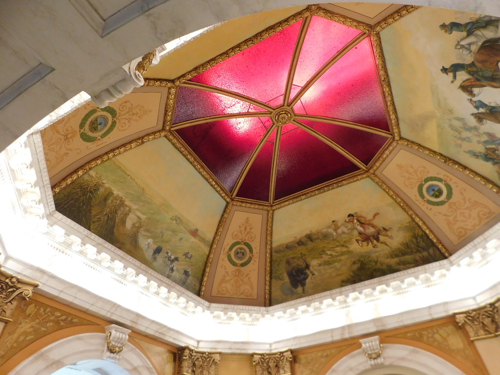 Dickey County Courthouse Dome Murals Ellendale, North Dako… Flickr