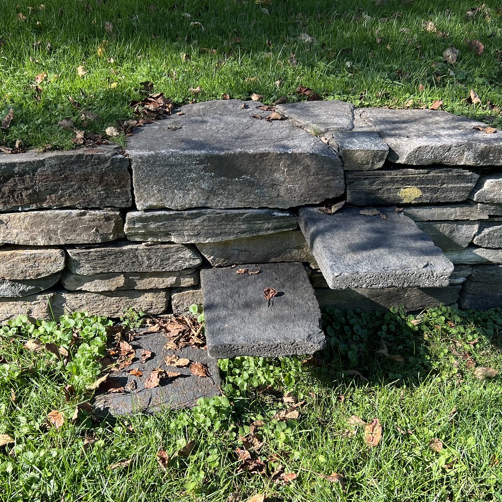 Clever stone steps along a wall at the MarshBillingsRock… Flickr