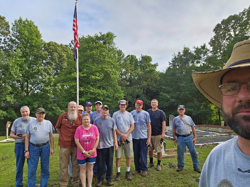 shiloh Augus Monthly maintenance at Shiloh Cemetary Post 29