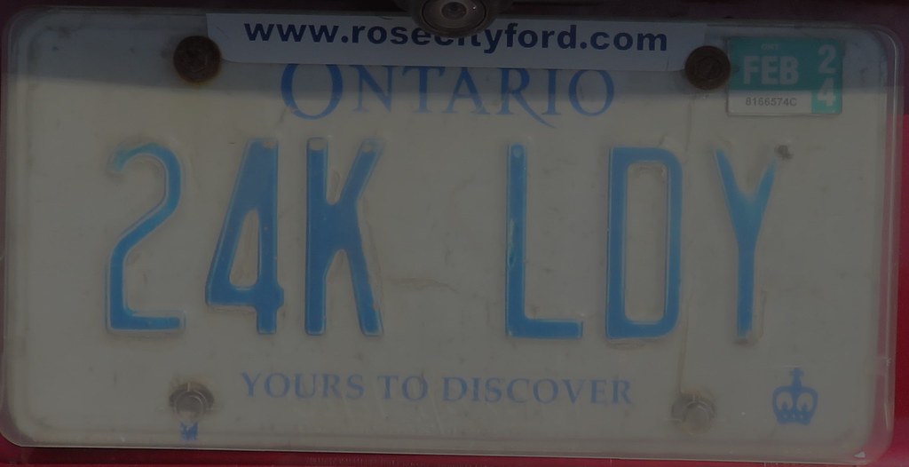 24K LDY 24 Carat Lady Vanity license plate, Ontario Flickr