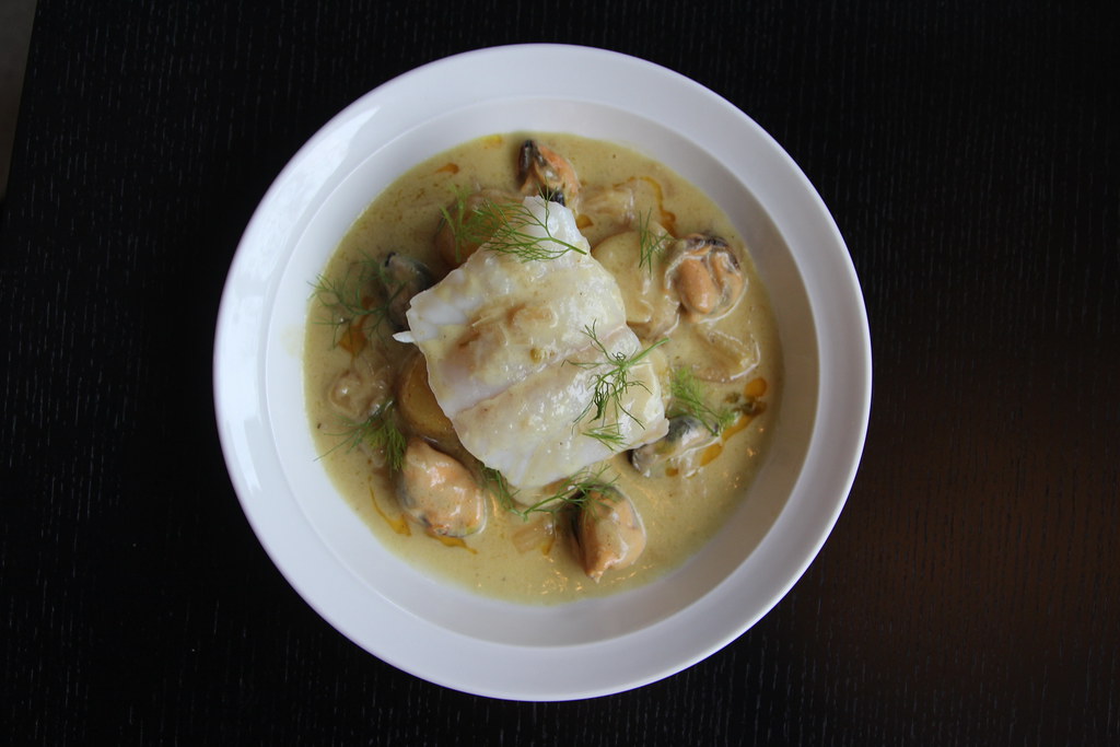 Vadouvan Mariniere with cod, fennel, potato and mussels Flickr
