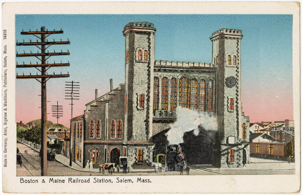 Boston & Maine Railroad Station, Salem, Mass. Postcard sho… Flickr