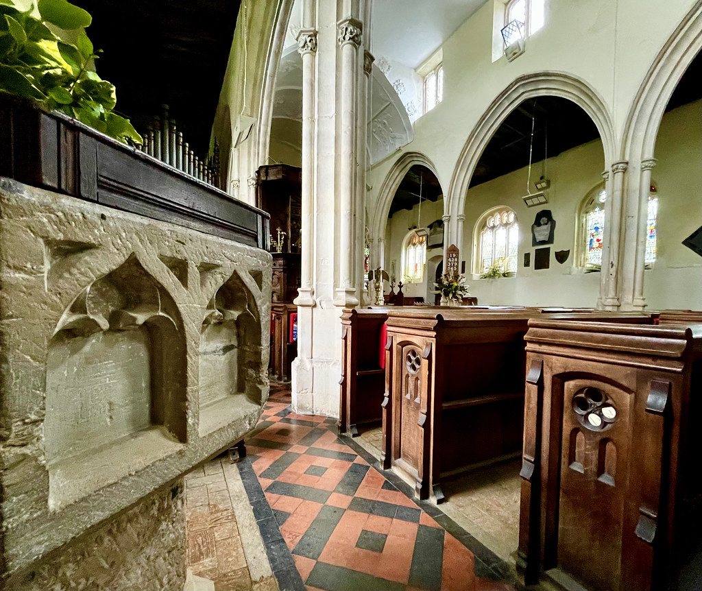 St Nicholas, Abbotsbury, Dorset From the side of the font Flickr