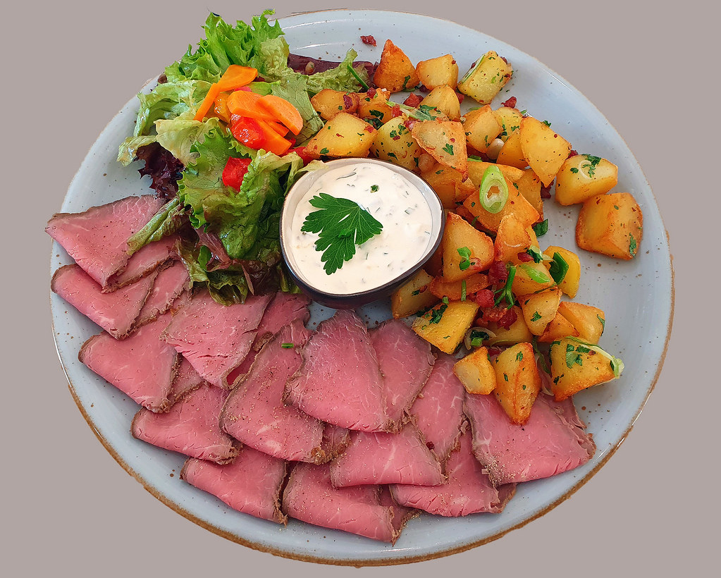 Cold Cut Roast Beef, Remoulade Sauce, Side Salad, Roast Po… Flickr