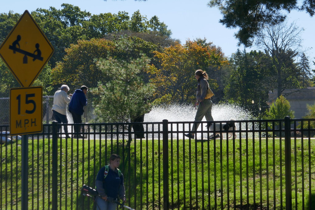 Background Fountain looking into Hecksher Park Norman Gates Flickr