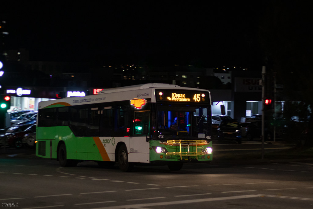 BUS 412 — Kippax 45 — Cohen Street Interchange — 17/9/23 Flickr