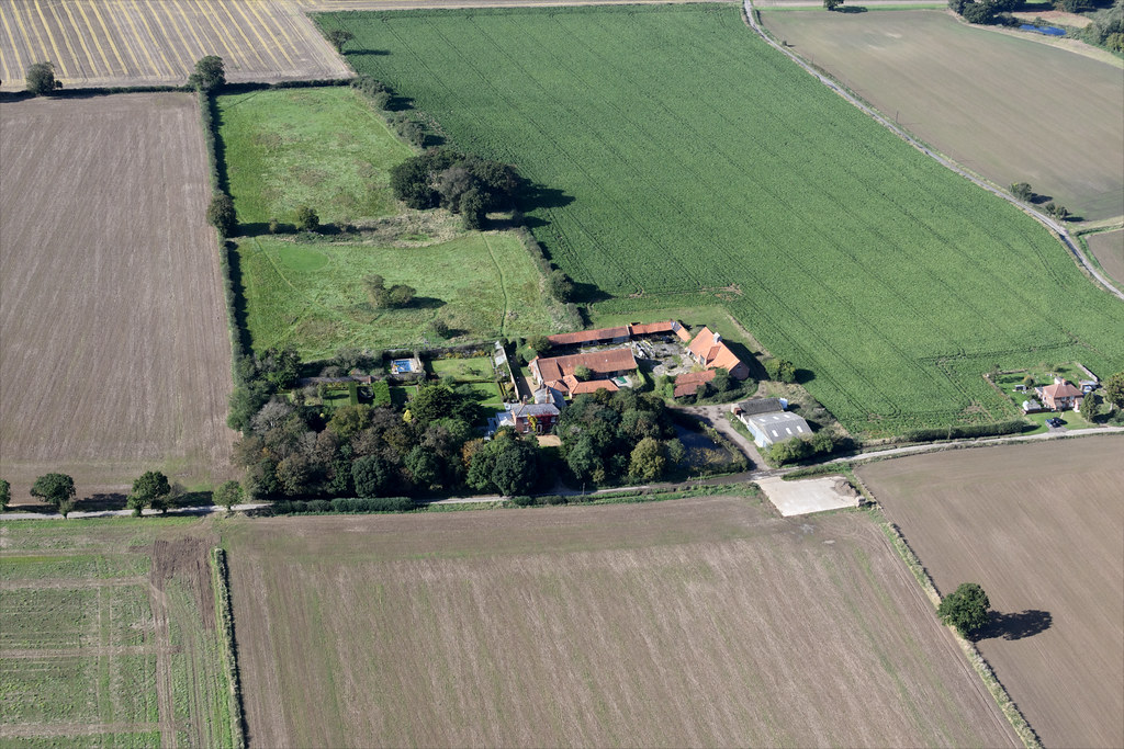 Ashby Hall aerial image site of a Norfolk lost village Flickr