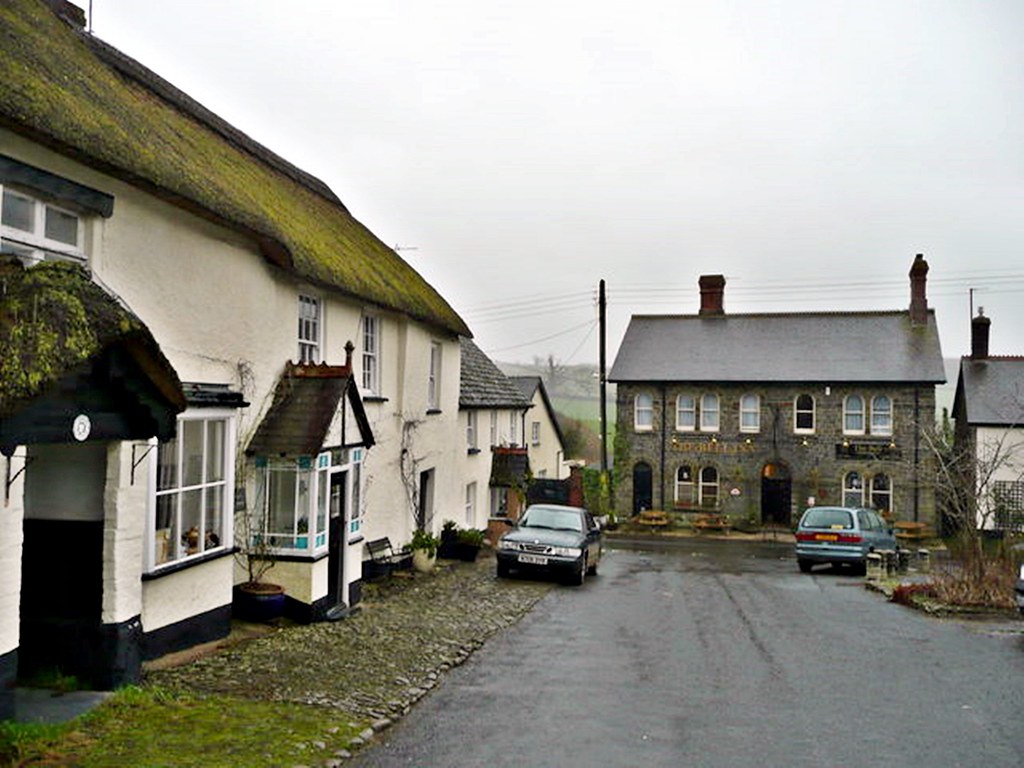 Chittlehampton Devon Thatched and slat roofed cottages dow… Flickr