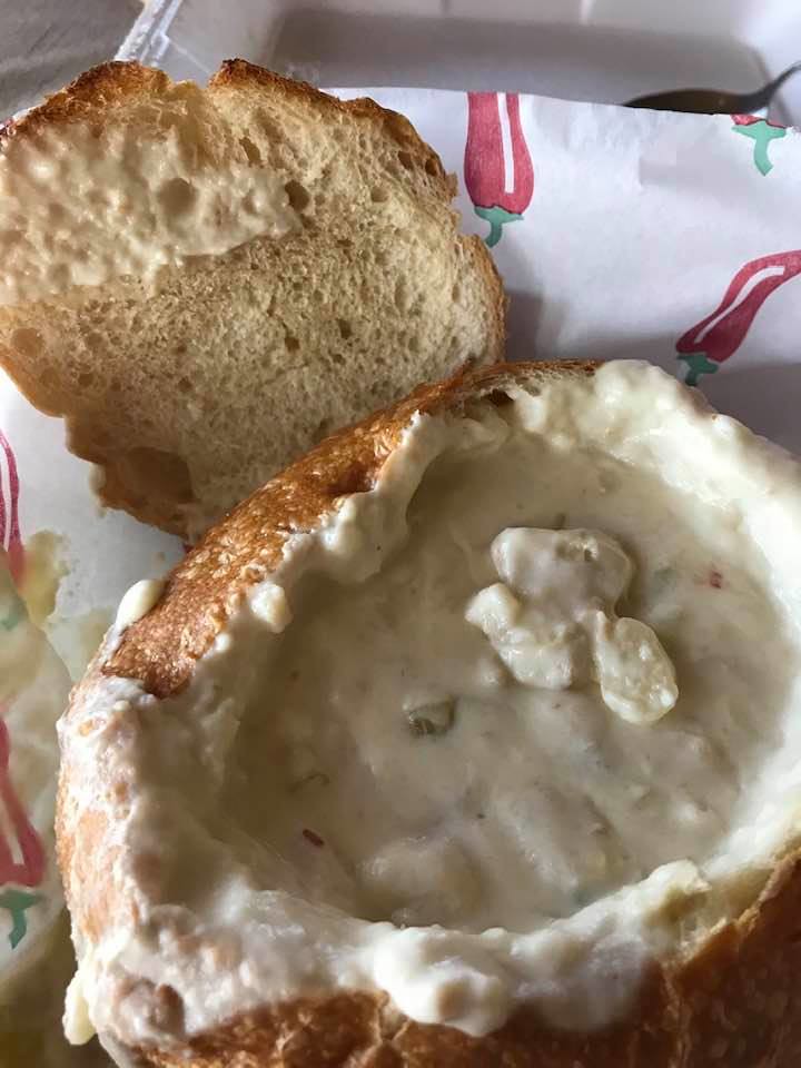 OR Waldport Clam Chowder in Sourdough Bread Bowl from … Flickr