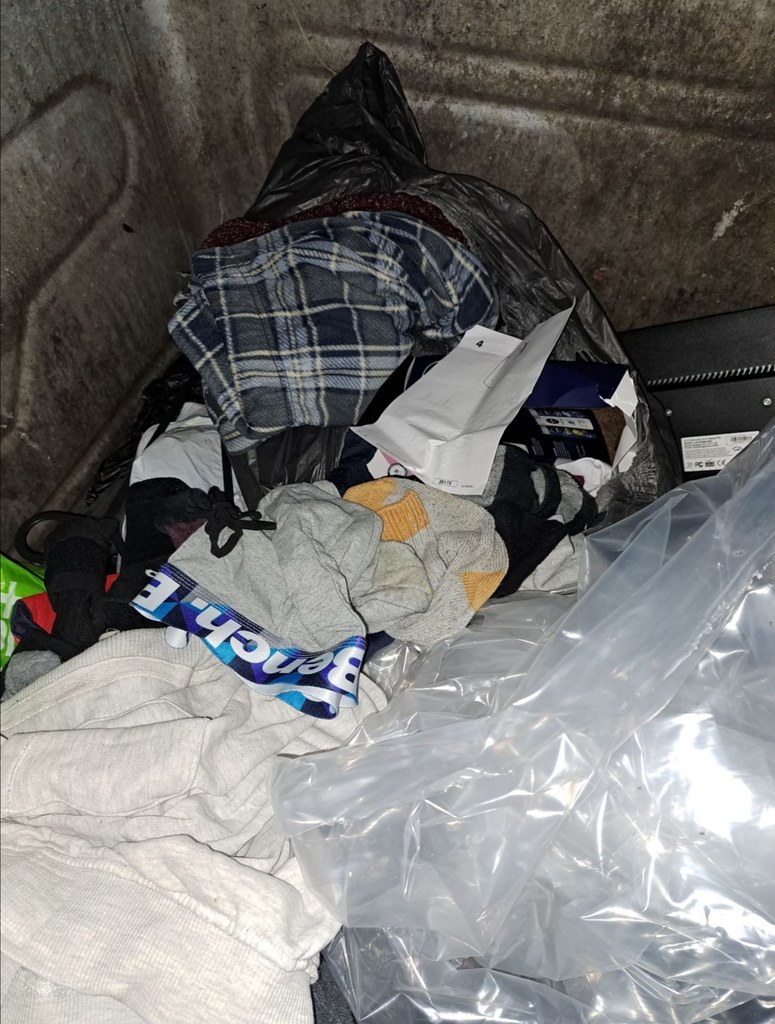 Recent bin finds Shorts and underwear thrown away in a com… Flickr