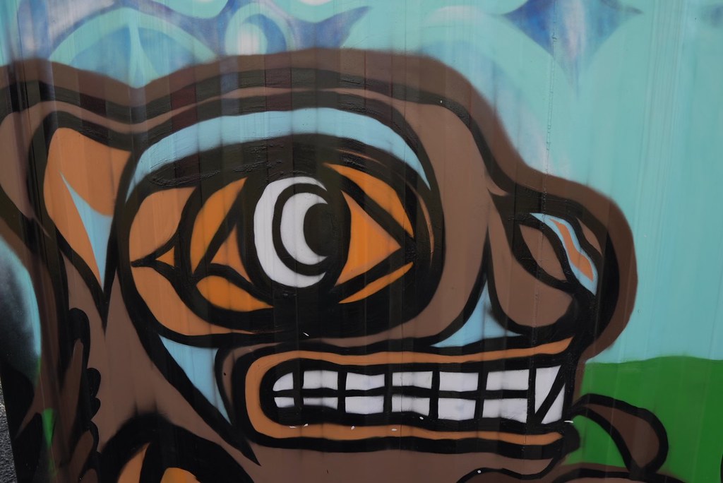 Langford Station painting on a kiosk wall Glenn Sauer Flickr