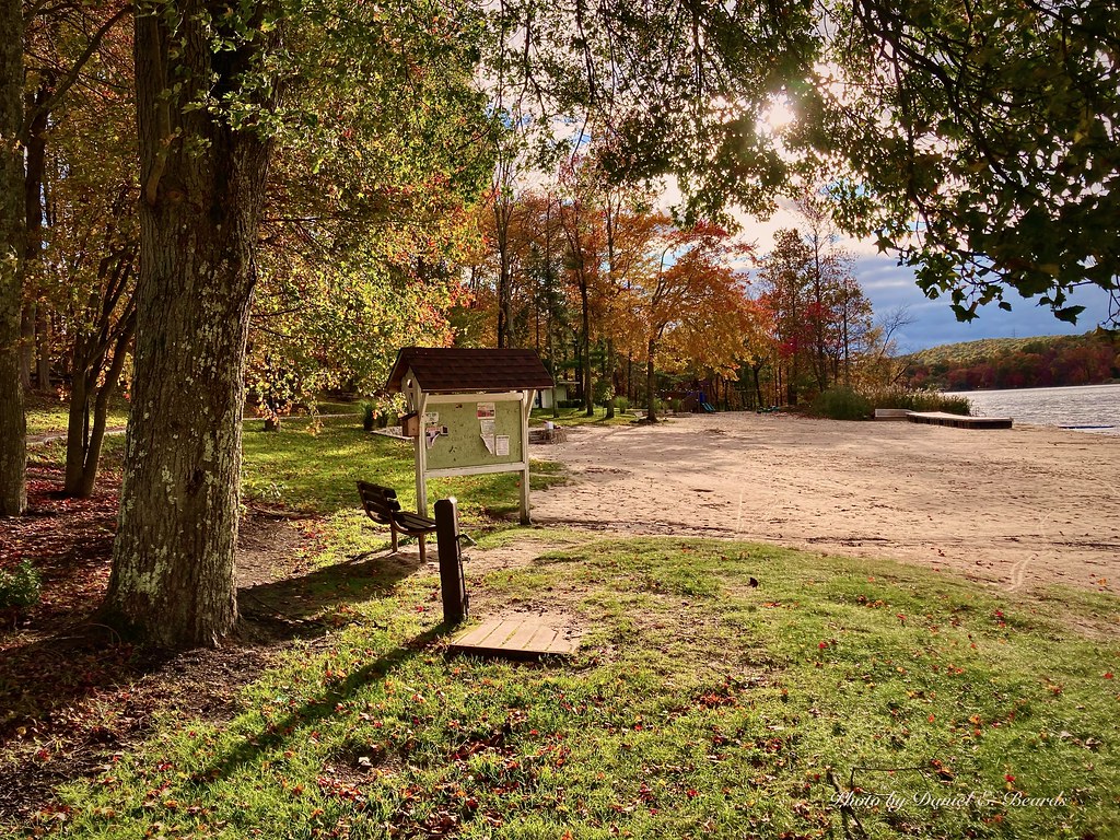 Fall Evening on the Beach at Shongum Lake Summer is over a… Flickr