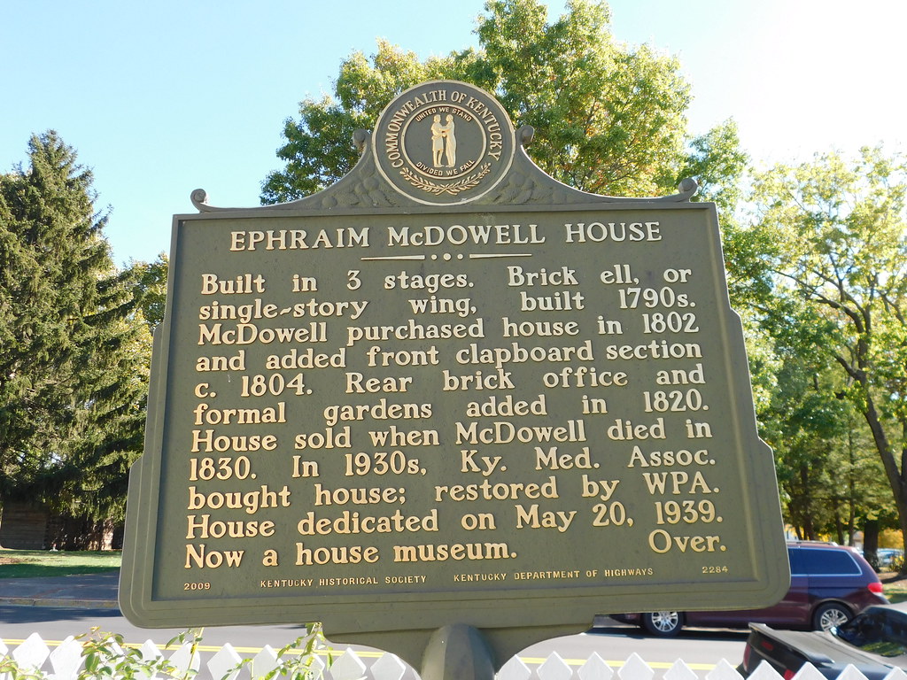 Ephraim McDowell House Historic Marker Danville, Kentucky Jimmy