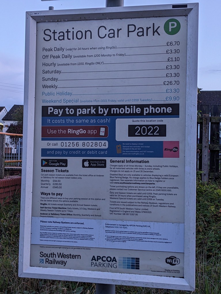 Car Parking Charges at Grateley Station (October 2023) Flickr