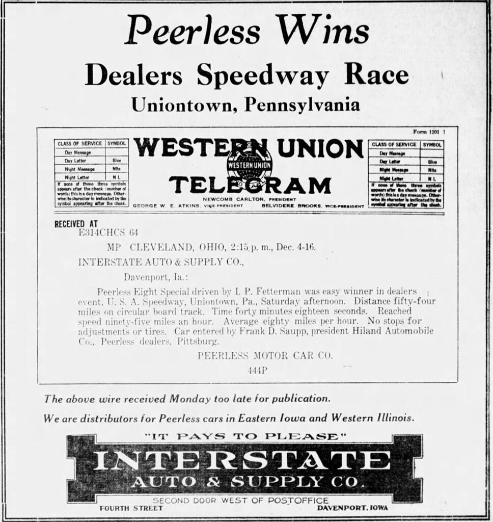 Uniontown Dealers Race Peerless an Easy Winner in The Dail… Flickr