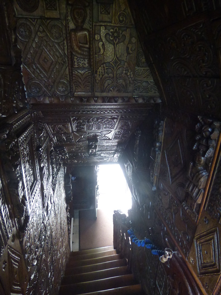 Carved wooden entrance hall at Plas Newydd, Llangollen s… Flickr