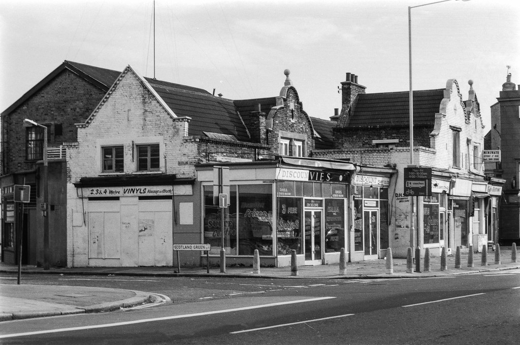 Shops, Scotland Green, High Rd, Tottenham, Haringey, 1993,… Flickr
