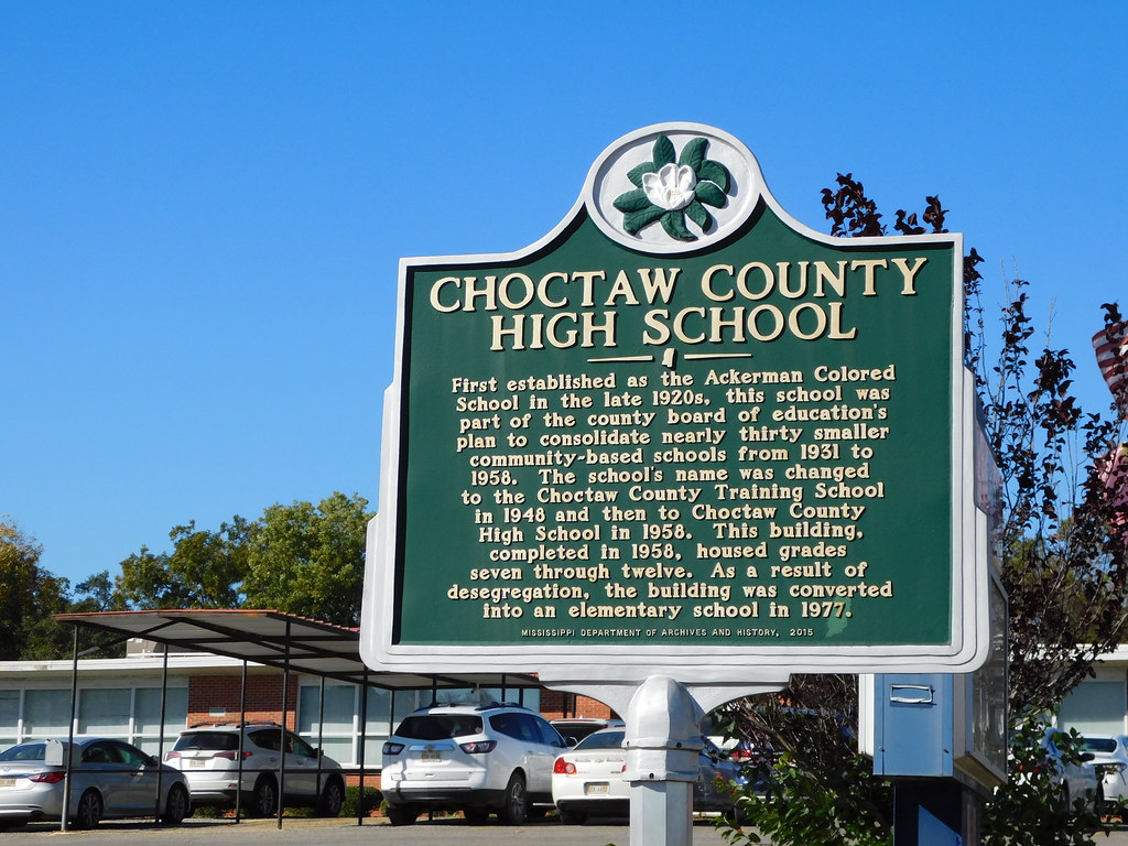 Choctaw County High School Historic Marker Ackerman, Missi… Flickr