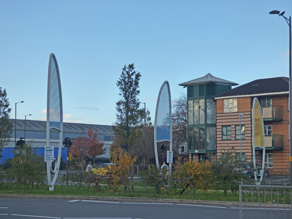 Spitfire Wing sculptures in Castle Vale on Tangmere Drive Flickr