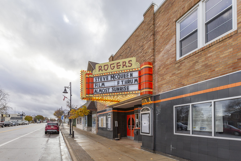 Marquee, Rogers Theater — Rogers City, Michigan Christopher Riley Flickr