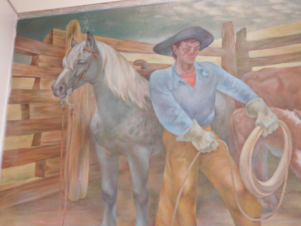 Marlow Oklahoma Post Office Mural New Deal mural entitled … Flickr