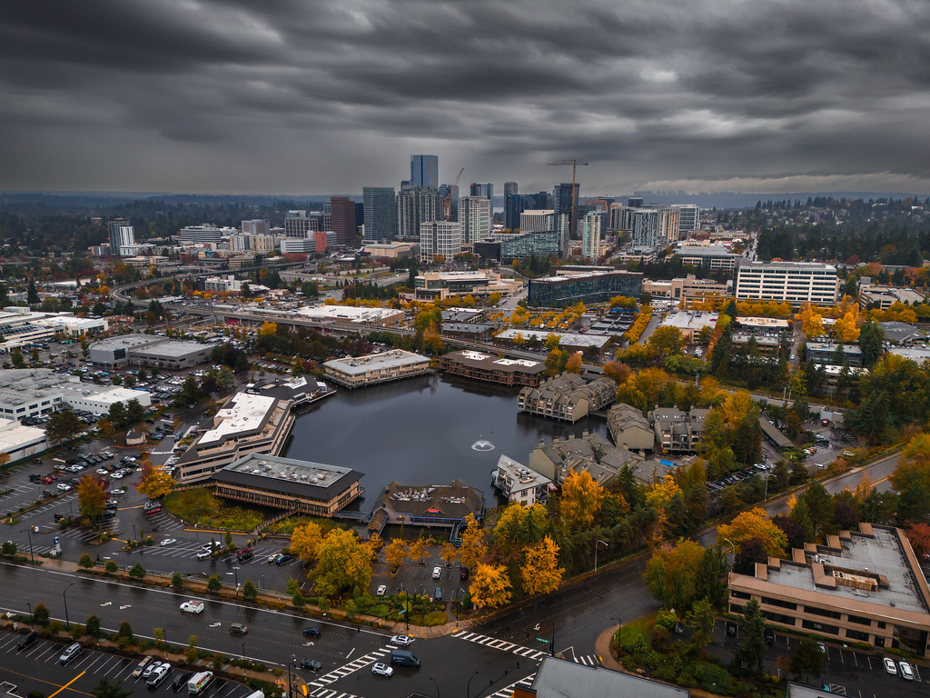Pumpkin Guts Gloomy Fall scene over Lake Bellevue (Lake St… Flickr