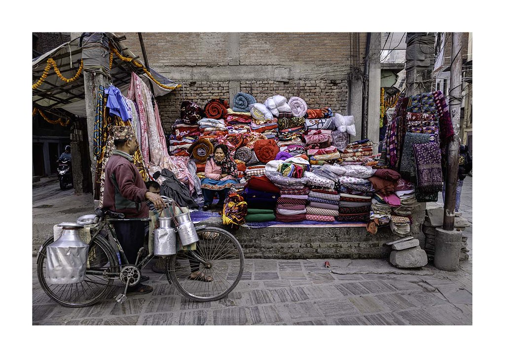 The Blanket stall. Kathmandu Nepal. Alan Scott Flickr