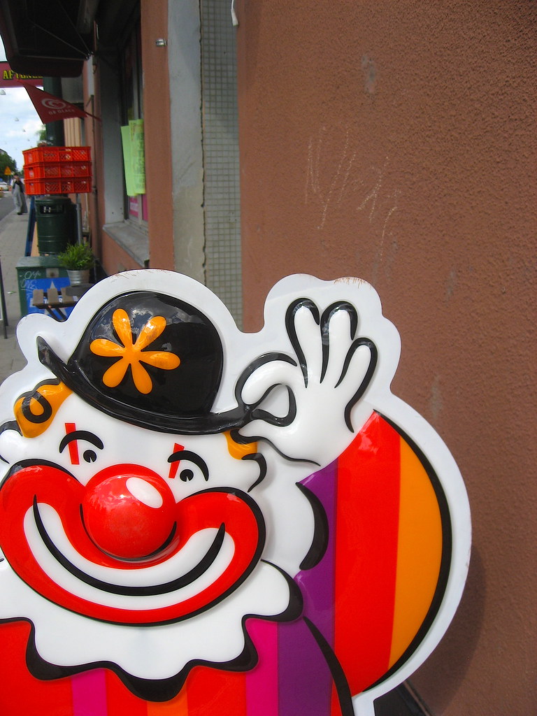 Commercial plastic Urban Clown greets you close to Seved, … Flickr
