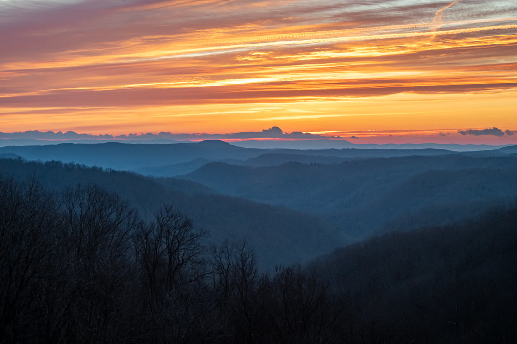 Mountain Creek Sunrise Flat Top, West Virginia last Novemb… Flickr