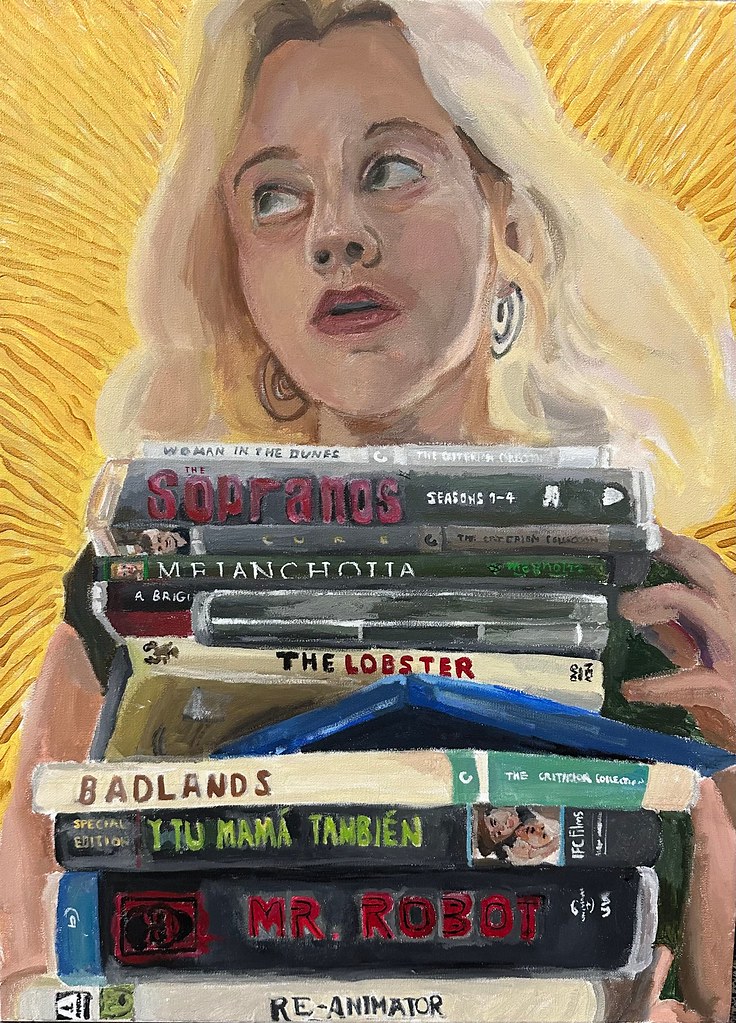 Patron Saint of Physical Media Piece emphasizing my love o… Flickr