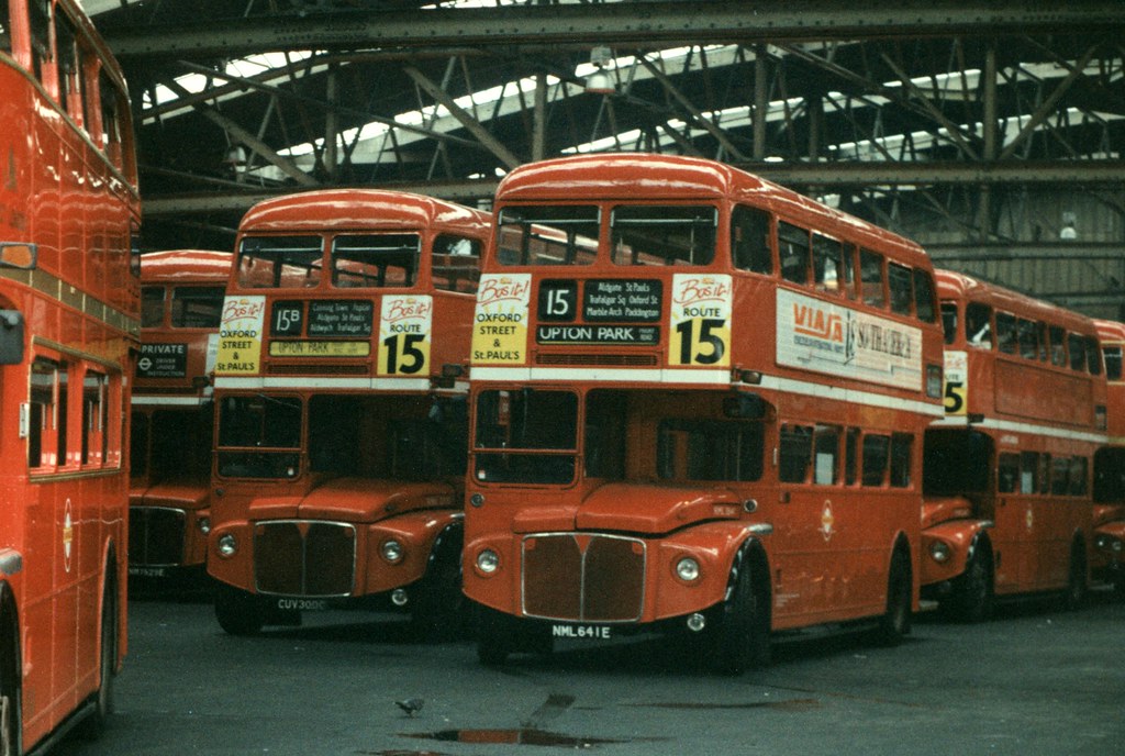 3 June 1989 Upton Park bus garage NML641E CUV300C Paul Featherstone