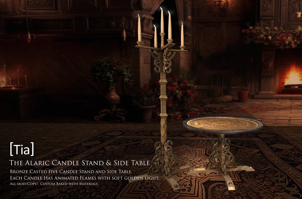 [Tia] Alaric Candle Stand & Side Table New for We