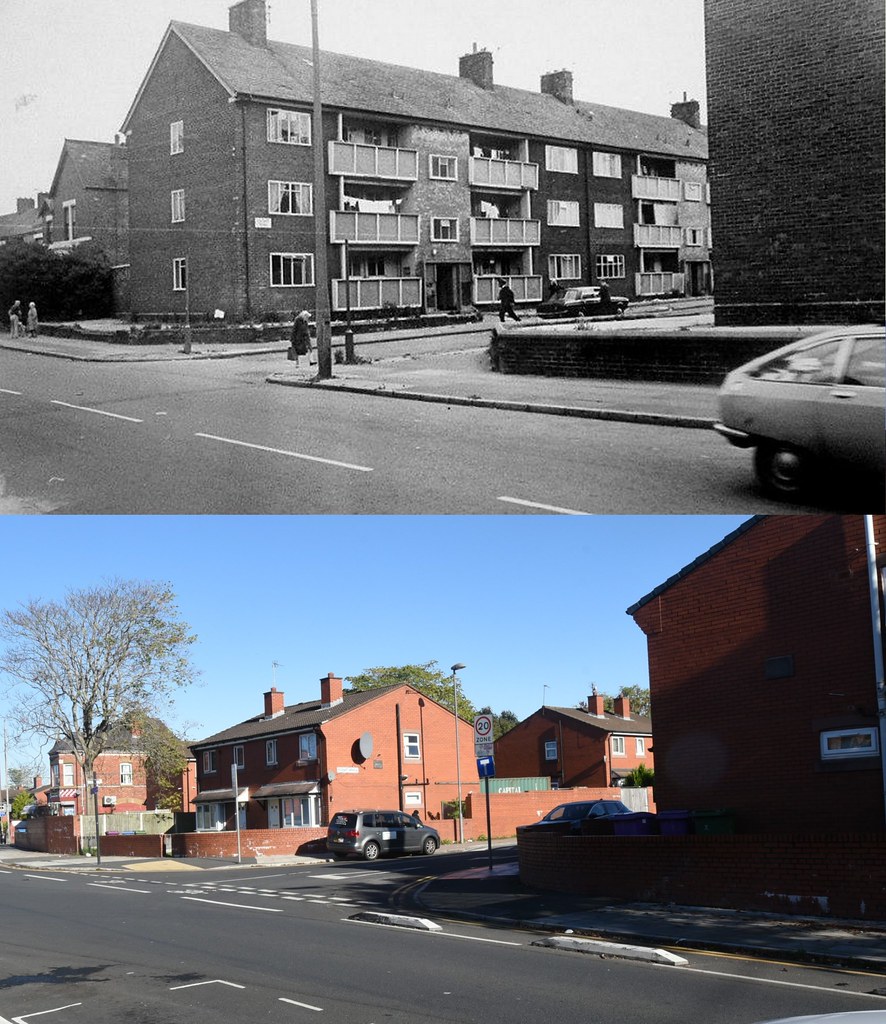 Coltart Road from Kingsley Road, Toxteth, 1978 and 2023 Flickr