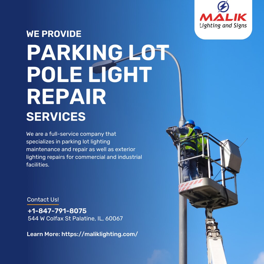 Parking Lot Pole Light Repair We are a full service compan… Flickr