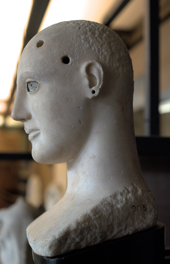 Head of a Greek acrolithic cultstatue of a goddess, 3 Flickr