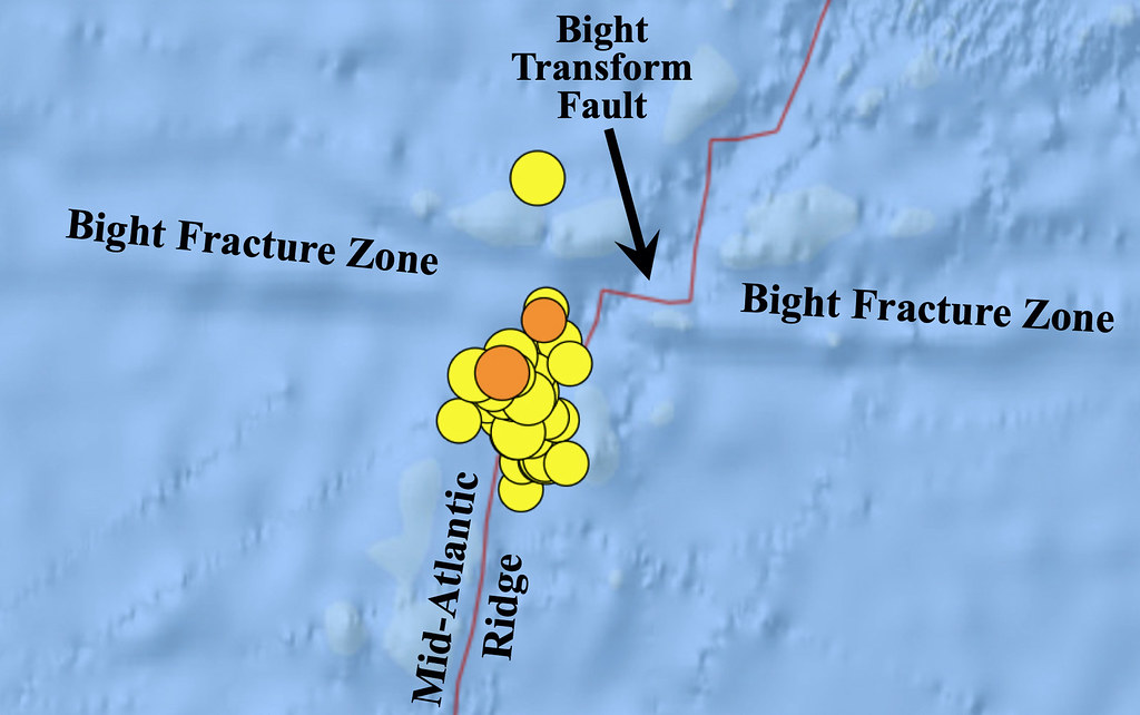 MidAtlantic Ridge earthquake swarm (8 to 11 December 2023) a photo