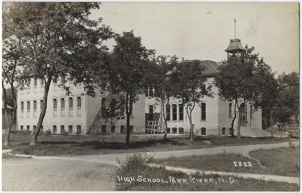 High School. Park River, North Dakota. Real Photo Postcard… Flickr