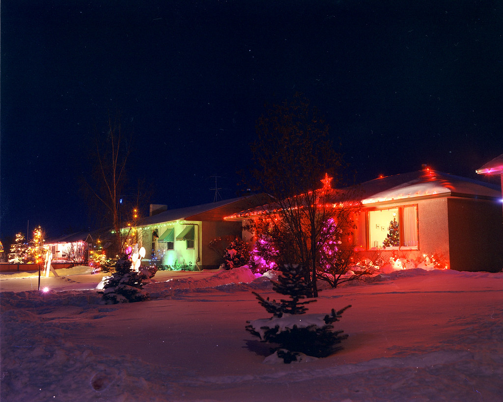 Christmas lights, Edmonton, Alberta, 1971 Provincial Archi… Flickr