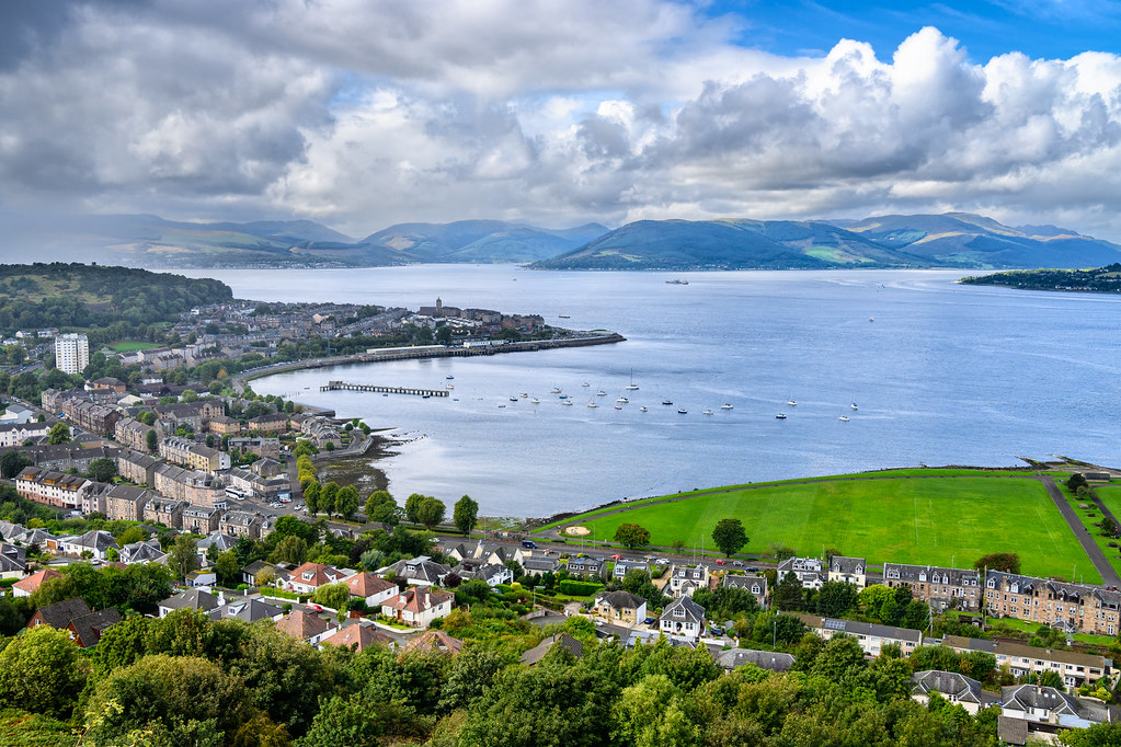 Overlooking Greenock, Scotland Taken from a viewpoint over… Flickr