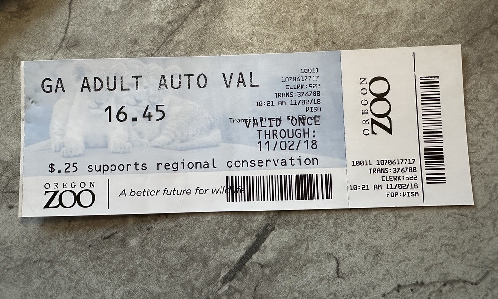 Oregon Zoo Ticket 2018 jrotn Flickr