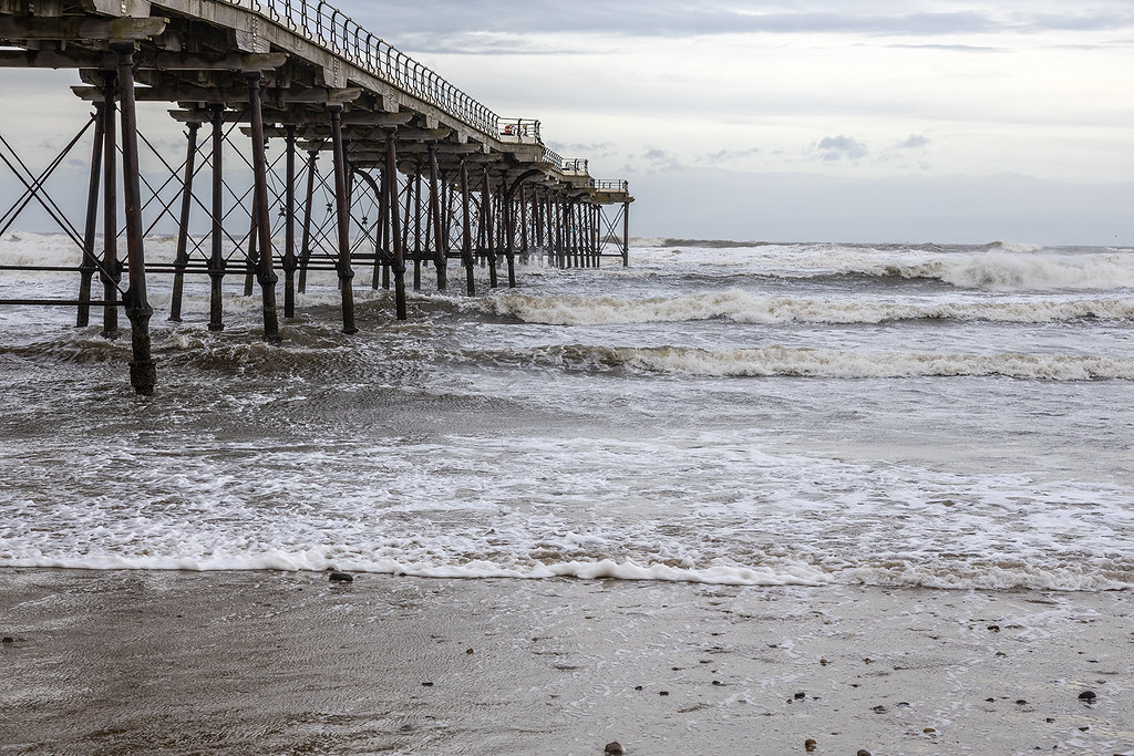 first day of winter SaltburnByTheSea pier at high tide bruce