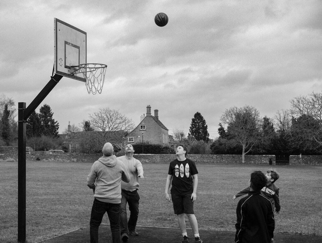 Shooting Hoops Playing Basketball in the Cotswolds Liam A O Impey