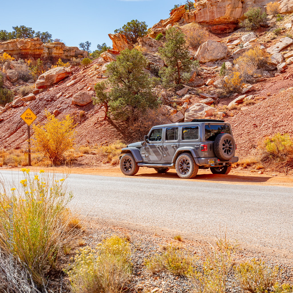 Capitol Reef National Park Jeep parked along Scenic Drive,… Flickr