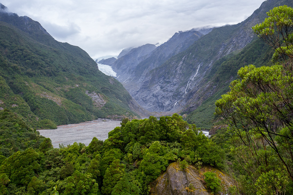 Franz Josef Glacier seen from Sentinel Rock viewpoint Flickr